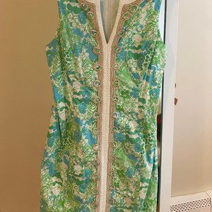 Lilly Pulitzer Dress Green, White,  Gold